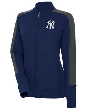 Antigua New York Yankees Strike Full-zip Track Jacket - Blue