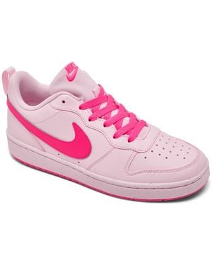 Nike Big Kids Court Borough Low Recraft Casual Sneakers From Finish Line - Pink