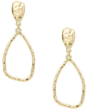 Patricia Nash Hammered Ring Collection Tear Drop Earrings - Metallic