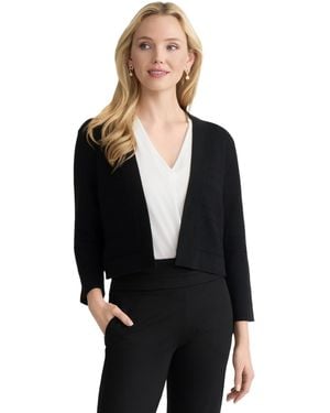 Jones New York Cotton-blend Cropped Shrug - Black