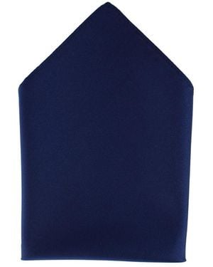 Trafalgar The Gatsby 12 Inch Solid Silk Pocket Square - Blue