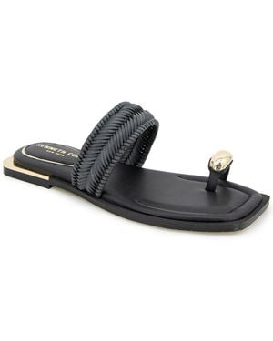 Kenneth Cole Andarna Leather Sandal - Black