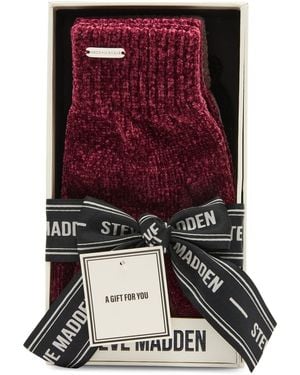 Steve Madden Chenille Magic Gloves - Red