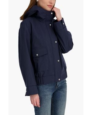 Tahari Hooded Softshell Bomber Leone - Blue