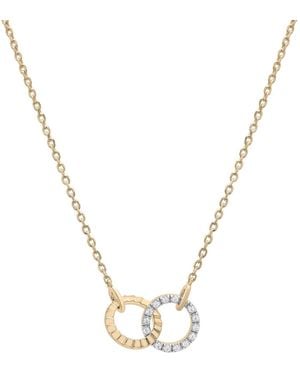 Audrey by Aurate Diamond Connected Circles 18" Pendant Necklace (1/10 Ct. T.w. - Metallic