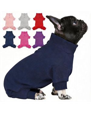 Aronkl Dog Fleece Pajamas - Blue