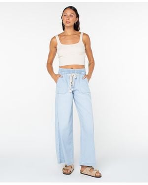 Roxy Paddle-on Drawstring Pants - Blue