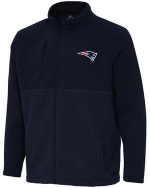 Antigua New England Patriots Daily Fused Full-zip Jacket - Blue