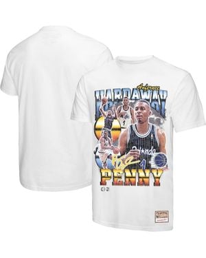 Mitchell & Ness Penny Hardaway Orlando Magic Hardwood Classics Commemorative Player Collage T-shirt - White