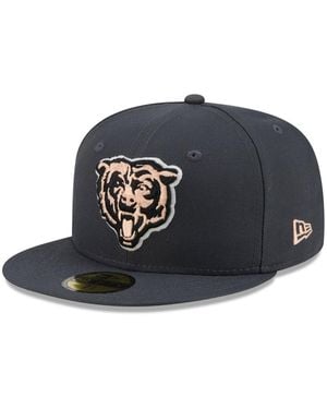 KTZ Navy Chicago Bears Fall Glow 59fifty Fitted Hat - Blue