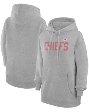 G-III 4Her by Carl Banks Kansas City Chiefs Dot Print Pullover Hoodie - Gray