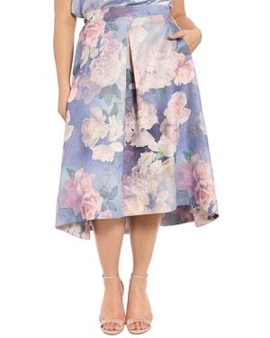 Muse Plus Size Pleated Organza Skirt - Multicolor
