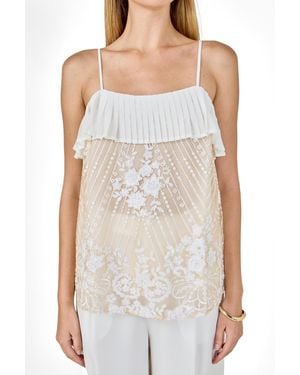 Endless Rose Sequin Cami Top - White