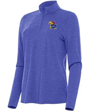 Antigua Kansas Jayhawks Bright Quarter-zip Top - Blue