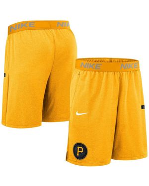 Nike Pittsburgh Pirates Authentic Collection City Connect Performance Knit Shorts - Yellow