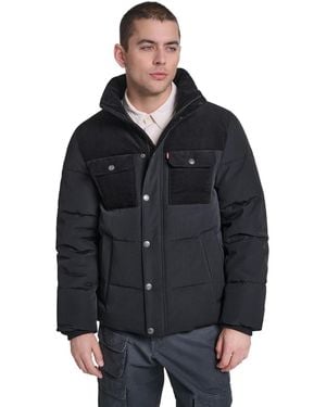 Levi's Mixed-media Puffer Jacket - Black