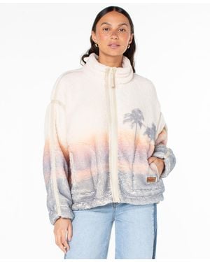 Roxy Wurlie Digital Print Full-zip Jacket - White