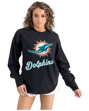 Gameday Couture Miami Dolphins Oversized Long Sleeve T-shirt - White