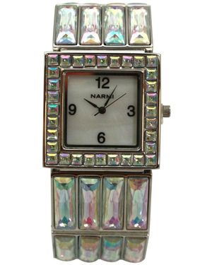Olivia Pratt Square Jewel Watch - Metallic
