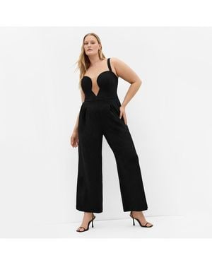 City Chic Flaunt It Jumpsuit - White