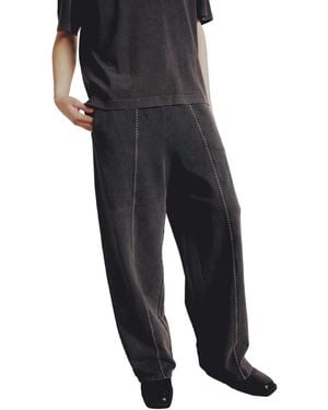 Pcfg Pure Cotton Your Itch Acid Wash Pant - Black