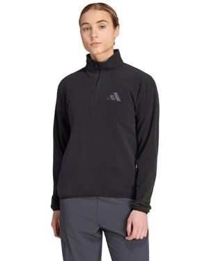 adidas Terrex Multi Essentials Half-zip Fleece Jacket - Black