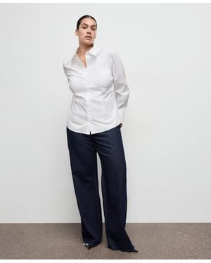 Mango Slim-fit Poplin Shirt - White