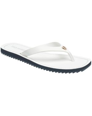 TRUE RELIGION 's Flip Flop Sandals – Lightweight Rubber Sole With Iconic Logo - White