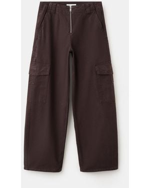 Mango Pocket Cargo Jeans - Brown