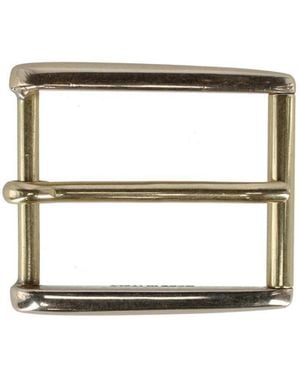 Trafalgar 35mm Rectangular Classic Solid Brass Roller Harness Belt Buckle - White