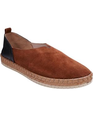 Cools 21 Paisley Two Tone Suede Slip-on Flats - Brown