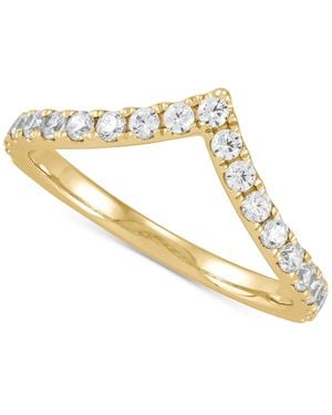 Grown With Love Igi Certified Lab Grown Chevron Band (1/2 Ct. T.w. - Metallic
