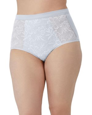 Bali Breathe Lace High-rise Brief Underwear Dfclbf - White