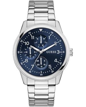 Guess Silver Tone Multi-function Watch - Metallic