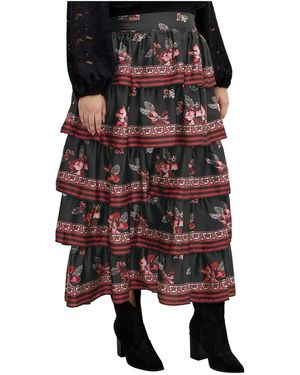 City Chic Plus Size Drama Queen Skirt - Black