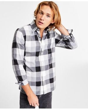Sun & Stone Sun + Stone Burke Regular-fit Plaid Button-down Shirt - Multicolor