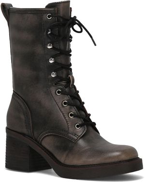 FRYE and CO Fynn Combat In Toga Lace-up Booties - Black