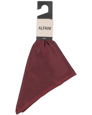 Alfani Herringbone Pocket Square - Red