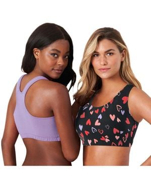 Comfort Choice Plus Size Wireless Sport Bra 2-pack - Multicolor