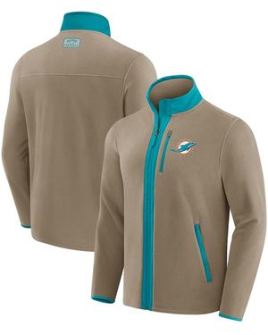 Fanatics Darius Rucker Collection By Miami Dolphins Heavyweight Polar Fleece Full-zip Jacket - Green