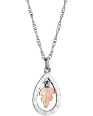 Black Hills Gold Teardrop Pendant 18" Necklace - Metallic