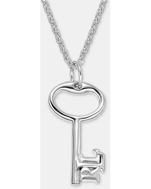 Ralph Lauren Logo Key Pendant Necklace - White