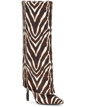 INC International Concepts Skylar Fold Over Cuffed Knee High Boots - White