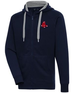 Antigua Boston Red Sox Big Tall Victory Full-zip Hoodie Jacket - Blue