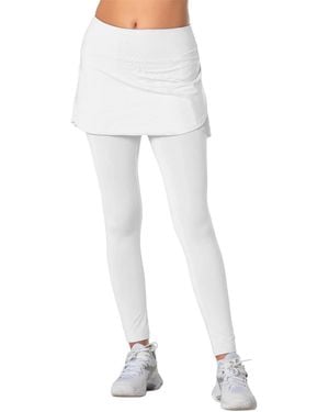 Lucky in Love Fast Pace Pleated Wrap-around Skort - White