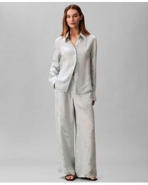 Calvin Klein Button Down Pull On Pants - Gray