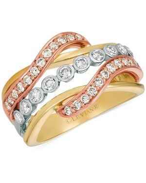 Le Vian Nude Diamond Multirow Crossover Ring (3/4 Ct. T.w. - Metallic