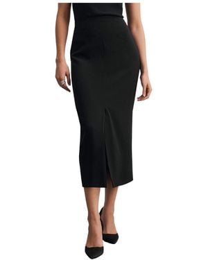 The Fold Oliena Crepe Pencil Skirt - Black