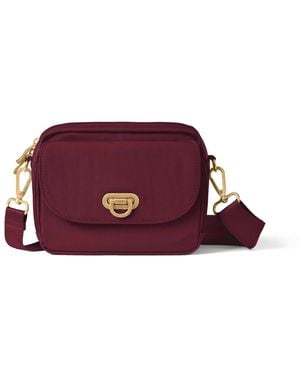 Baggallini Coastal Flip Lock Camera Bag Crossbody - Purple