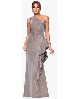 Xscape Petites One-shoulder Long Sheath Dress - Multicolor